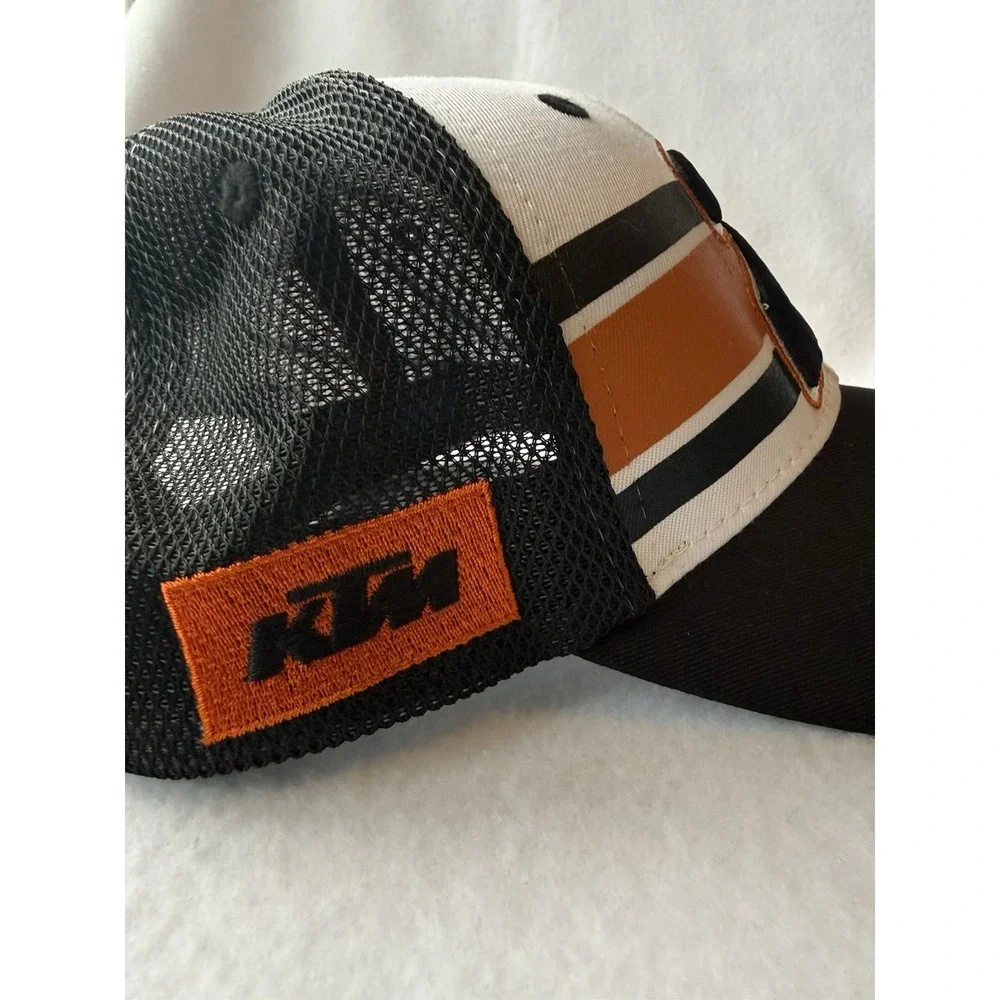 KTM #2 Racing Trucker Hat Cap SX Motocross Snapback Black Orange White OSFA
